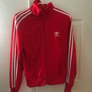 Adidas Red Zip-Up track jacket